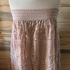Pale Pink Lace Skirt